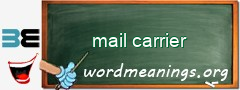 WordMeaning blackboard for mail carrier